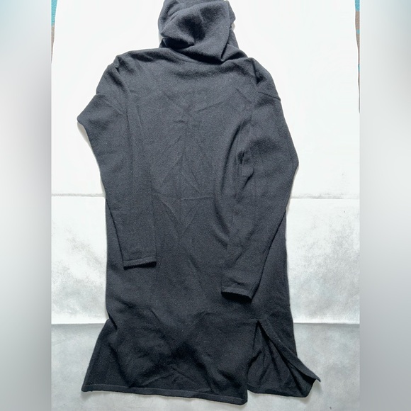 Charter club cashmere black hooded long cardigan size XS - Picture 4 of 4